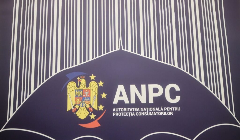 Panou cu sigla Autoritatea Nationala pentru Protectia Consumatorilor