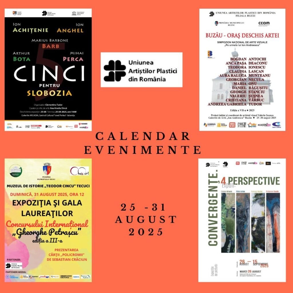 Evenimente vizuale recomandate de Uniunea Artiștilor Plastici din România
