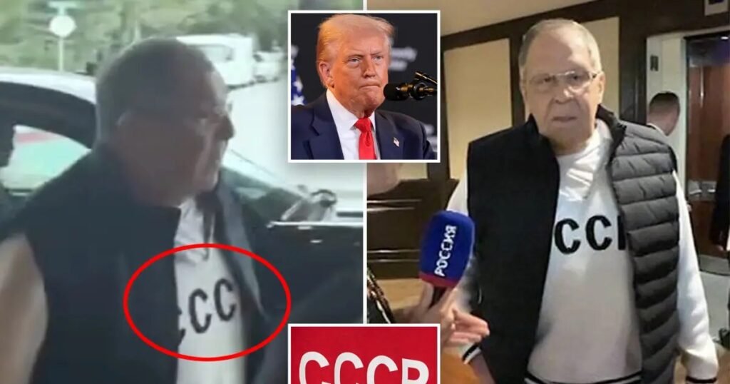 Explozie de comenzi pentru hanoracul „URSS” purtat de Lavrov în Alaska. E „sold out”, iar precomenzile durează două luni