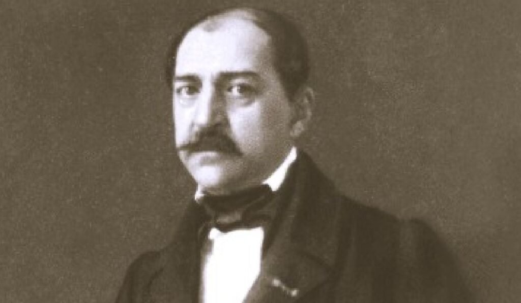 Constantin Negruzzi intr-o fotografie de epoca cu costum si papion