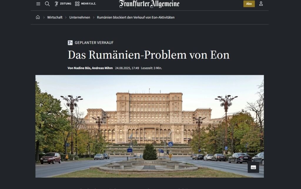 Presa germană: De ce blochează România vânzarea E.ON către unguri?