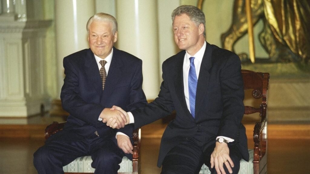 Boris Elțîn și Bill Clinton în anii '90