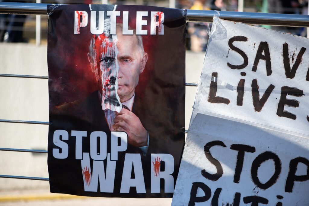 Protest împotriva războiului din Ucraina și invazia Rusiei