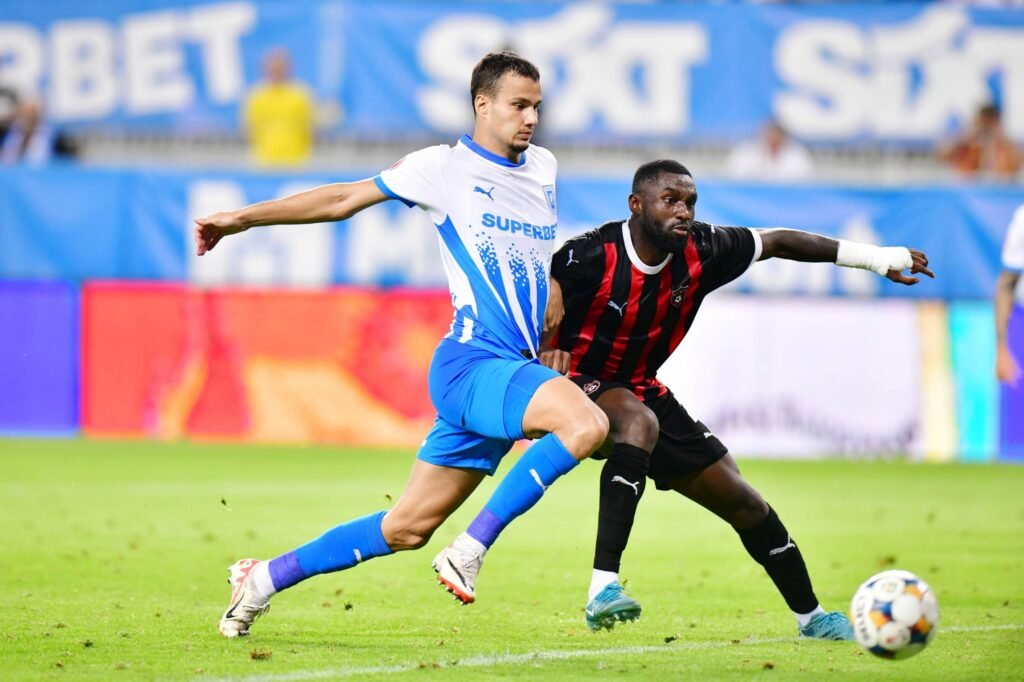 Universitatea Craiova a câștigat meciul cu Spartak Trnava, 3-0, din prima manșă a turului 3 al preliminariilor Conference League. Foto: Cristi Preda (GSP.RO)