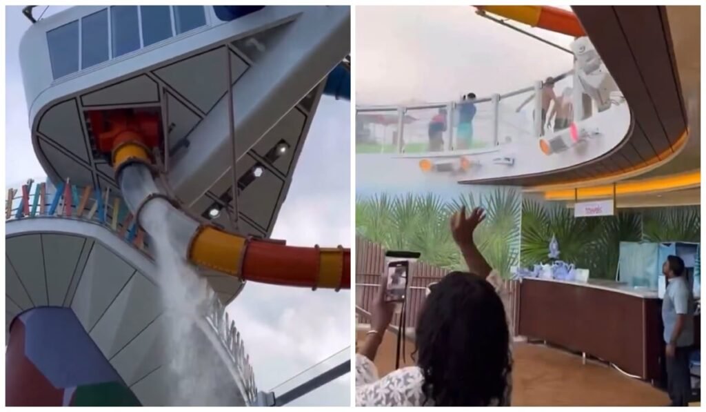 Toboganul cu apă spart pe cel mai mare vas de croazieră din lume Icon of the Seas