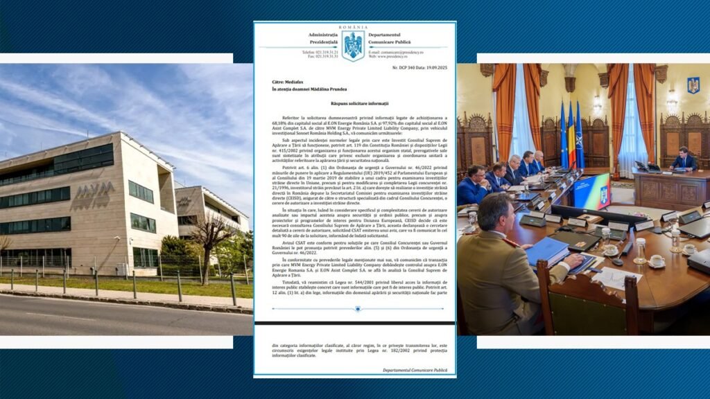 Administrația Prezidențială confirmă că CSAT are în analiză tranzacția dintre ungurii de la MVM și nemții de la E.ON. Când este așteptat avizul, pozitiv sau negativ Administrația Prezidențială confirmă că CSAT are în analiză tranzacția dintre ungurii de la MVM și nemții de la E.ON. Când este așteptat avizul, pozitiv sau negativ