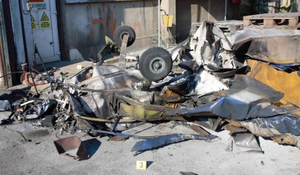 Avion prăbușit în Arad pe 9 august 2025. Aeronava a fost distrusă în totalitate