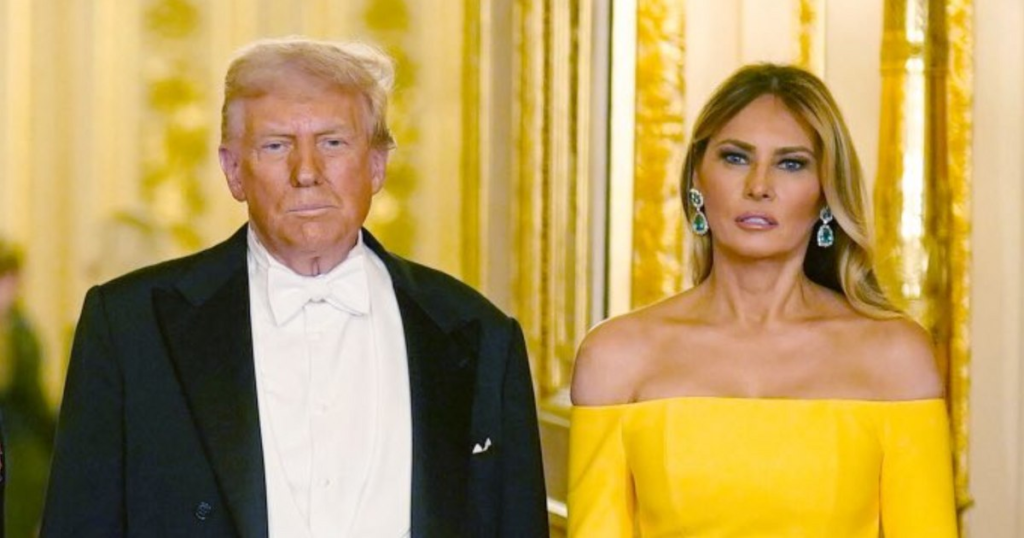 Cum s-au prezentat Donald și Melania Trump la cina oficială a Casei Regale a Marii Britanii. Ținuta Primei Doamne a SUA, considerată îndrăzneață