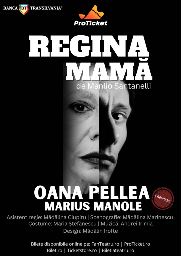 Oana Pellea și Marius Manole se reîntâlnesc cu publicul bucureștean în „Regina mamă”