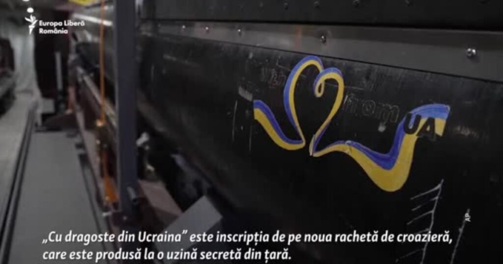 VIDEO | „Cu dragoste din Ucraina” este inscripția de pe noua rachetă de croazieră, care este produsă la o uzină secretă din țară