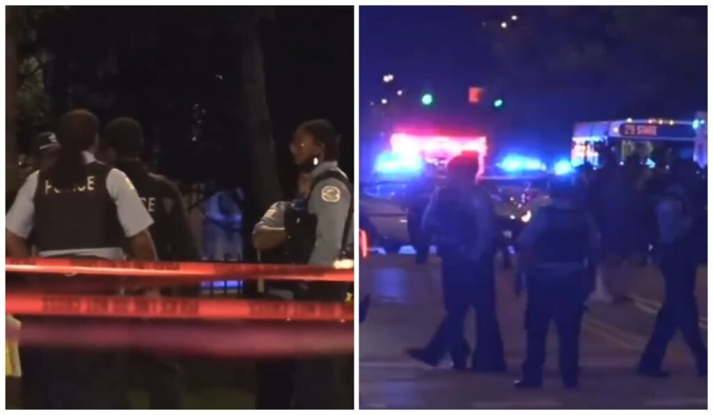 Polițiștii care se află la locul în care au avut loc împușcăturile în SUA, în weekendul de Ziua Muncii