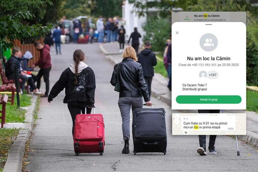 Studenti cu bagaje se indereapta care camine