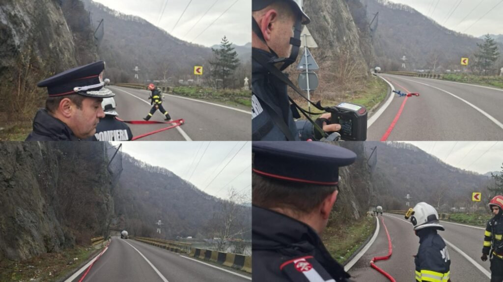 Alertă pe Valea Oltului, scurgeri de gaz dintr-o cisternă. FOTO: ISU Vâlcea