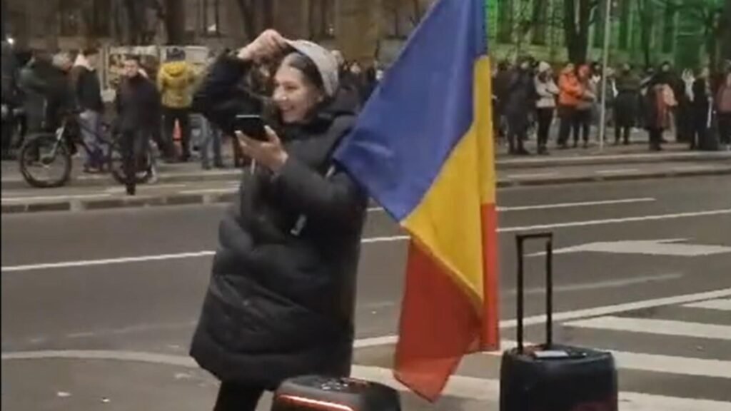 Incident la mitingul din Piața Victoriei.