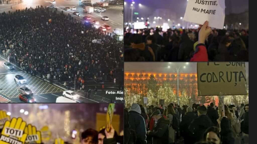 Scene de la protestele din Piața Victoriei (Coruptia Ucide/FB)