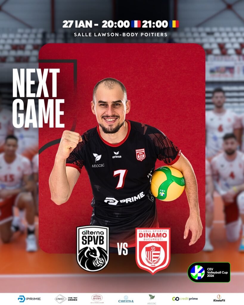 Dinamo joacă în Franța, cu Poitiers, pentru calificarea în sferturile CEV Cup la volei masculin
