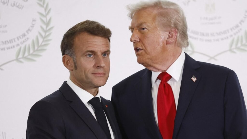 Donald Trump și Emmanuel Macron. Foto: Profimedia