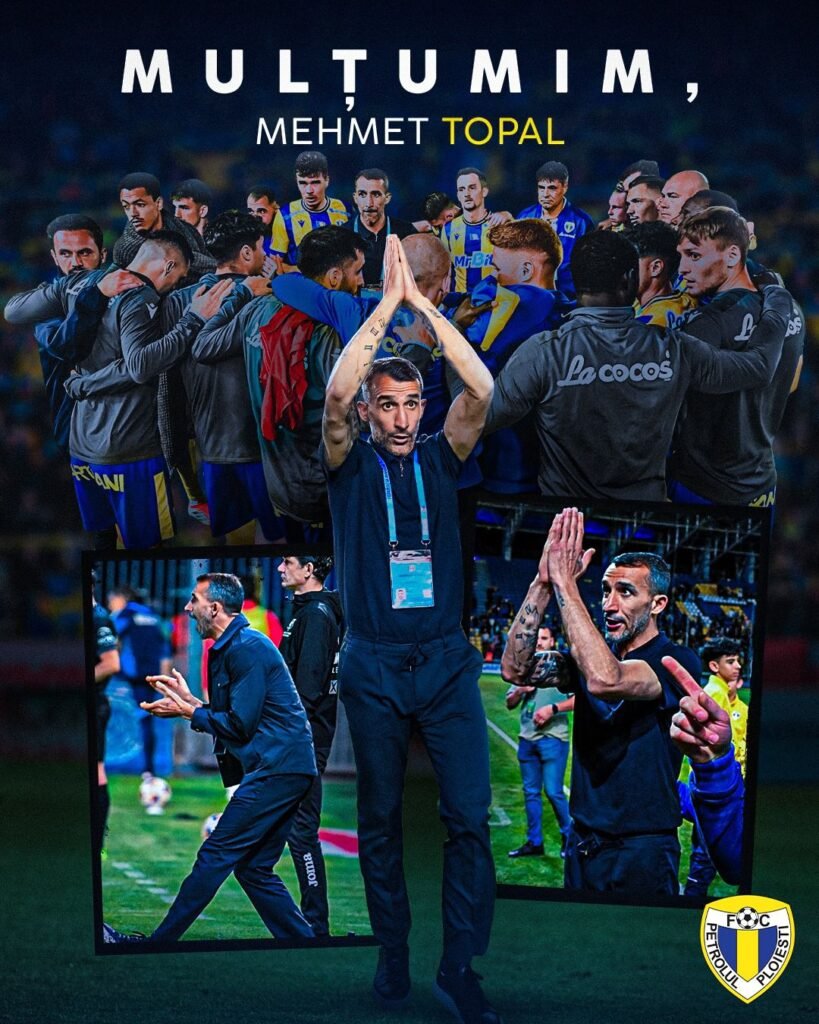 Petrolul Ploiești a anunțat încheierea colaborării cu antrenorul Mehmet Topal